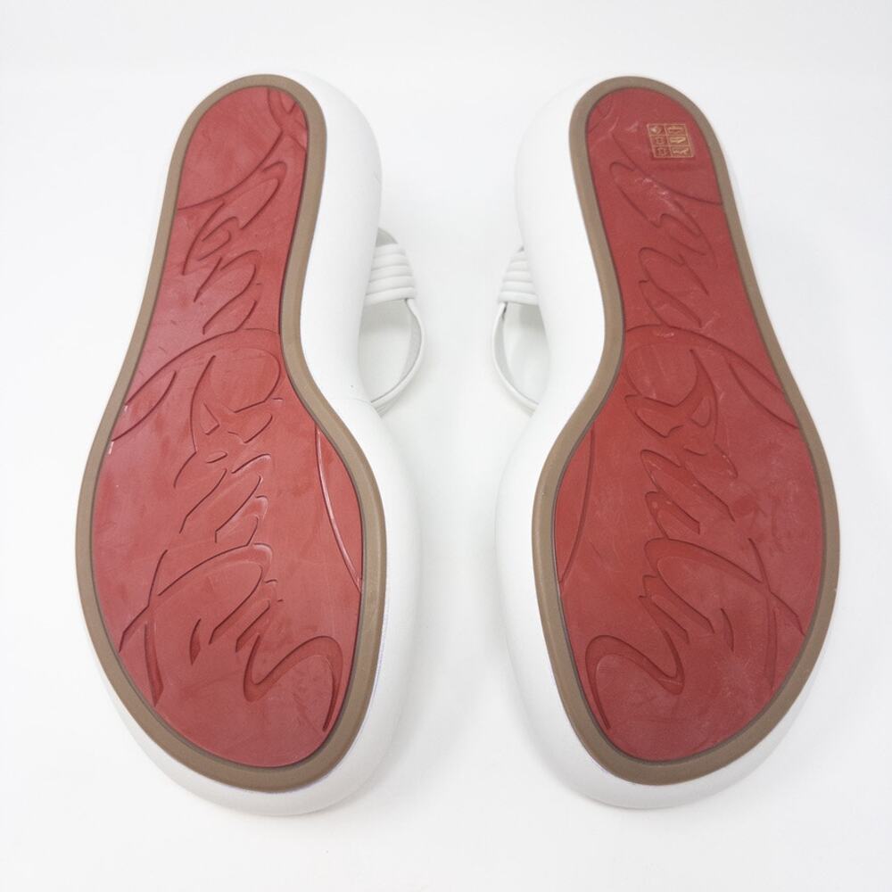 Christian Louboutin Manola Summer Sandals EU 41 White Leather - Picture 6 of 6